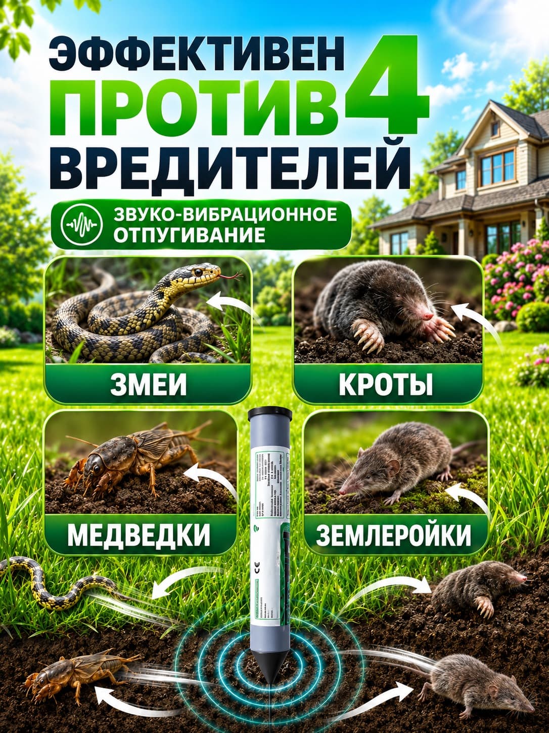 Отпугиватель змей Тайфун Антизмей