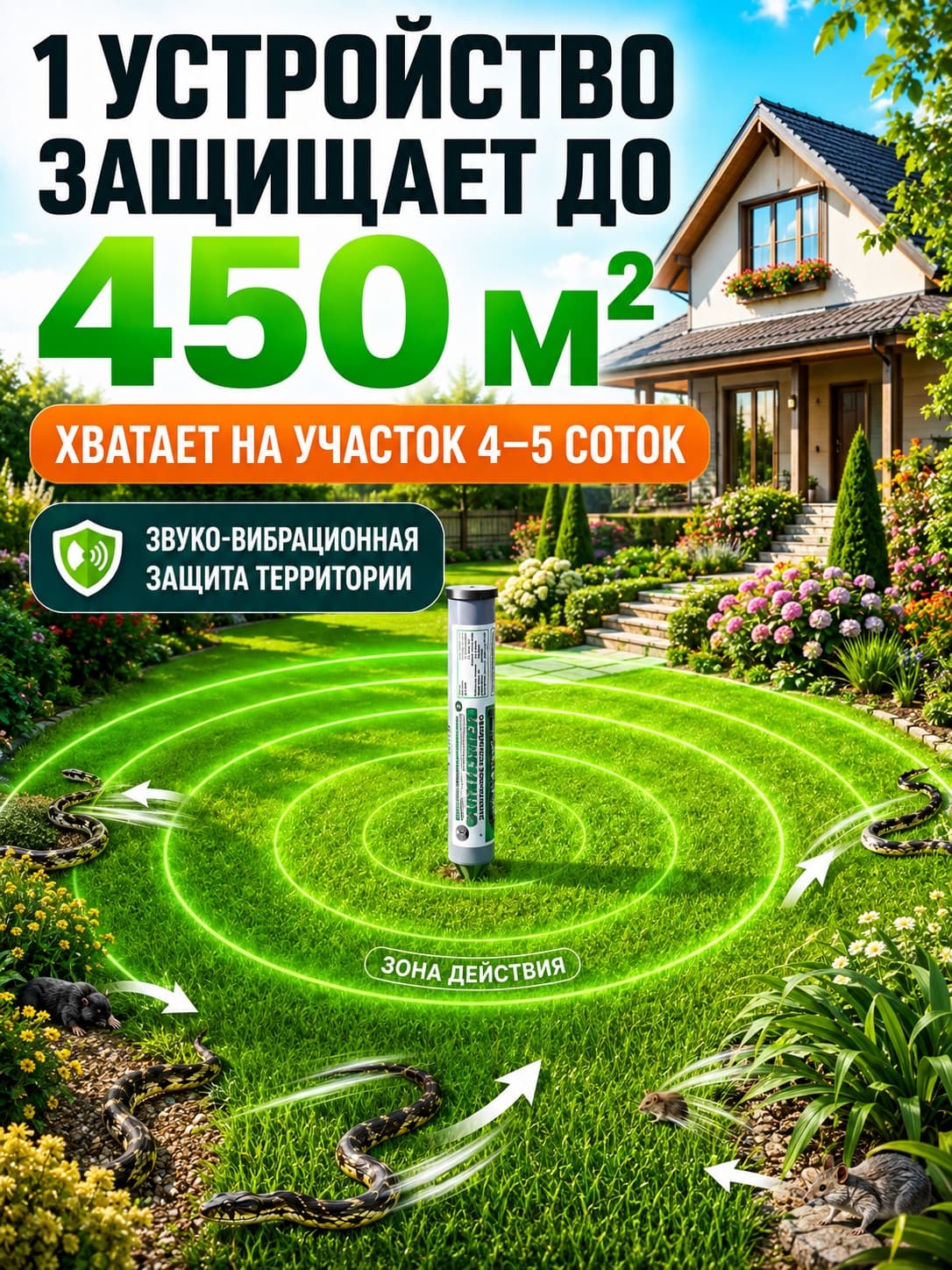 Отпугиватель змей Тайфун Антизмей