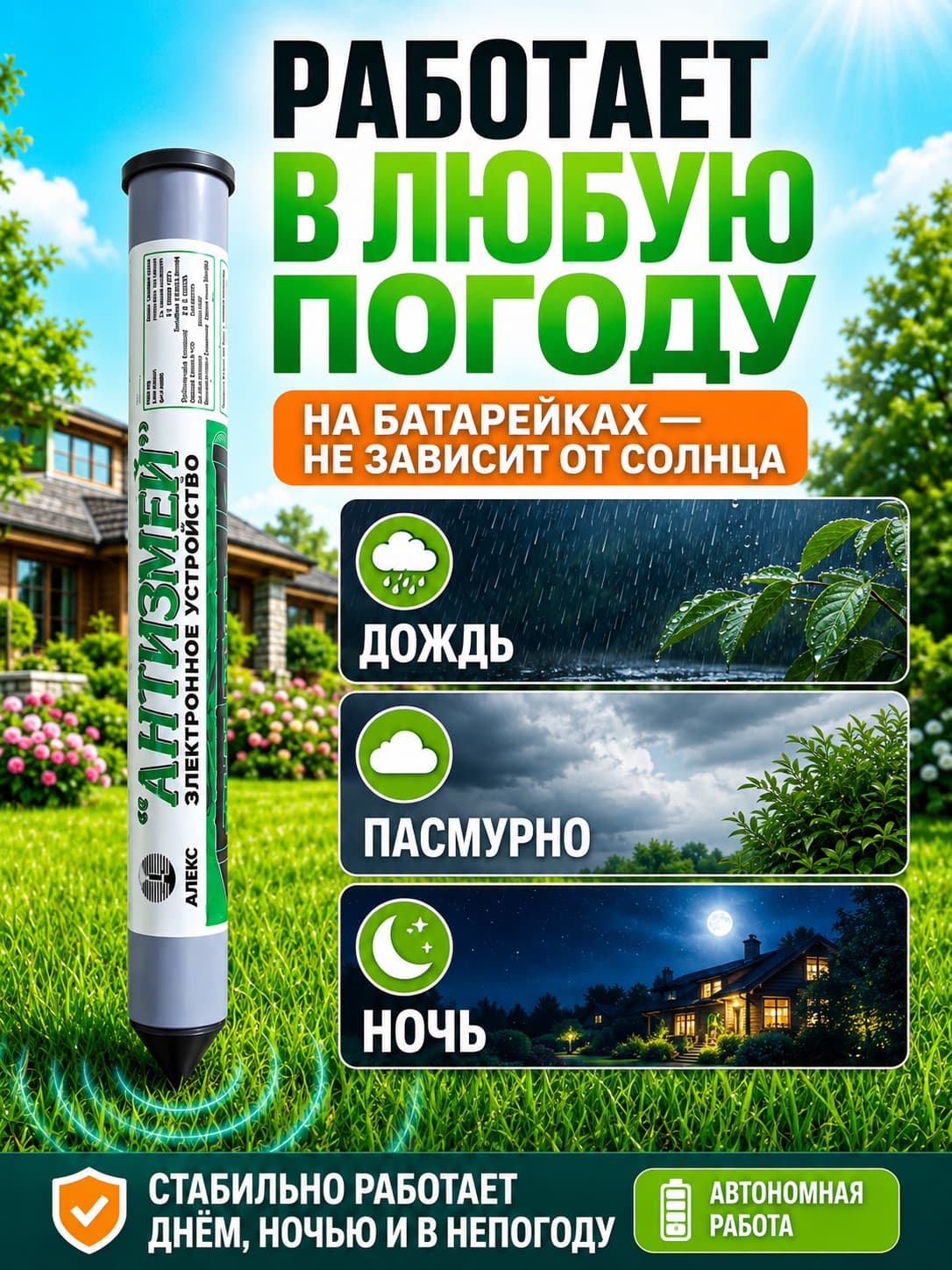 Отпугиватель змей Тайфун Антизмей
