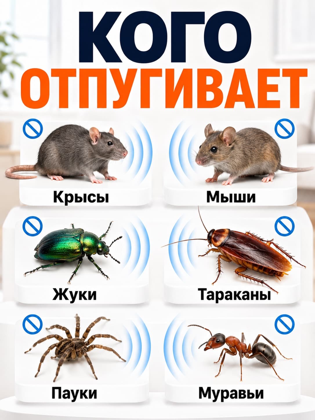 Мангуст SD-058 - отпугиватель грызунов, крыс и мышей (ультразвук + электромагнитные волны)