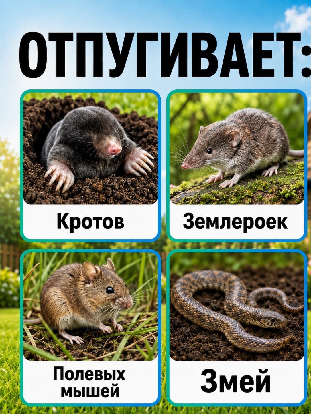 Торнадо ОЗВ.01 - отпугиватель кротов и змей с зуммером (500 кв.м.)
