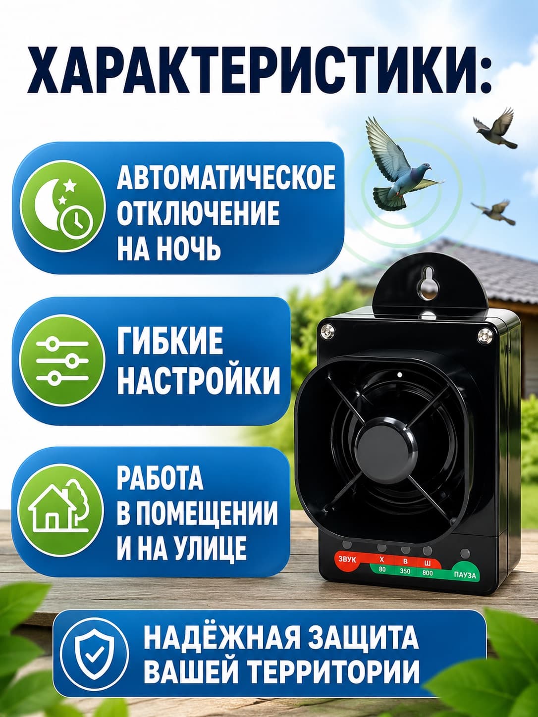 Торнадо ОП.01 - профессиональный отпугиватель птиц