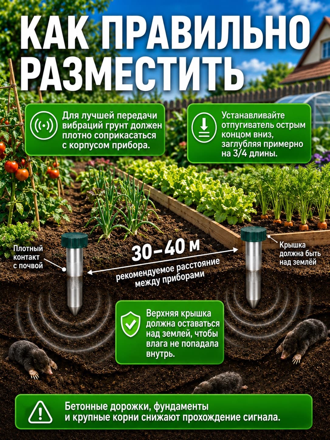 Отпугиватель кротов Экоснайпер LS-997R