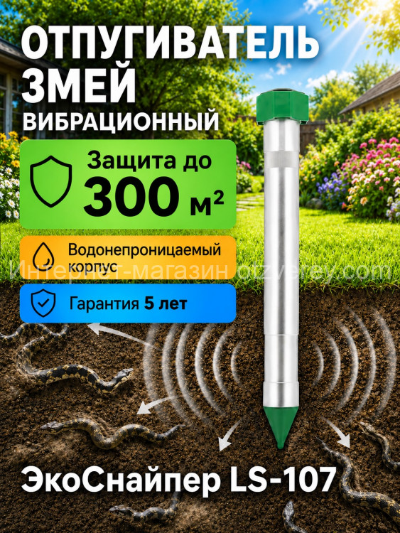 Вибрационный отпугиватель змей ЭкоСнайпер LS-107 